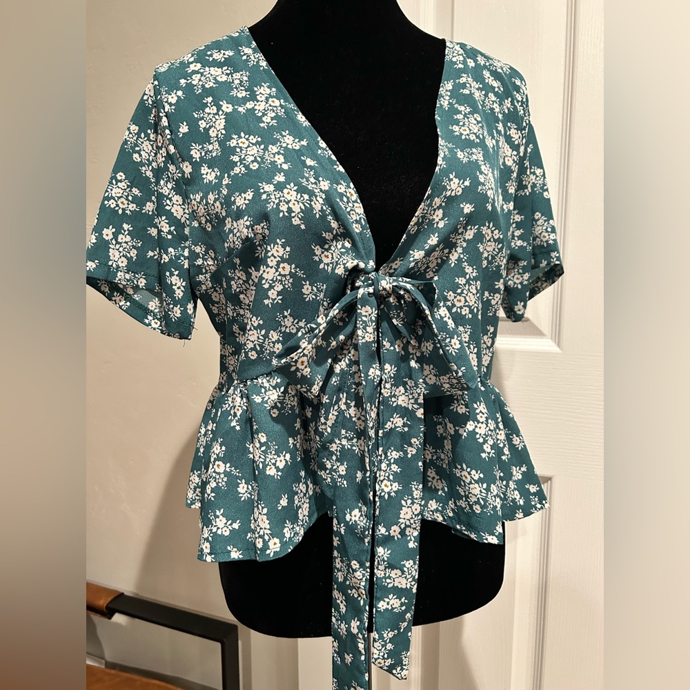 Boho Floral baby Doll top.